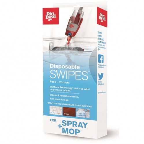 Disposable SWIPES Pads for Spray+Mop (12 count)