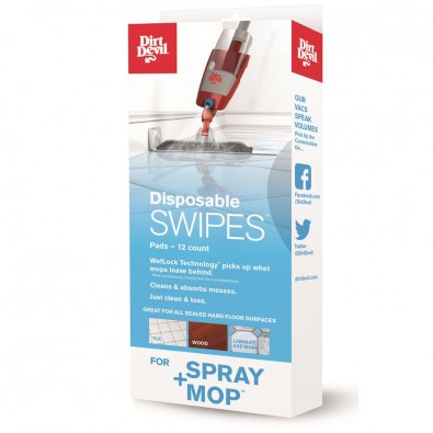 Disposable SWIPES Pads for Spray+Mop (12 count)